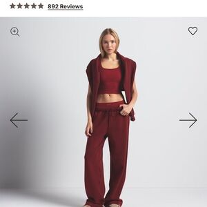 SKIMS Burgundy Track Pants & Joggers